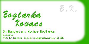 boglarka kovacs business card