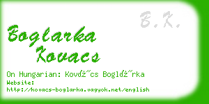 boglarka kovacs business card